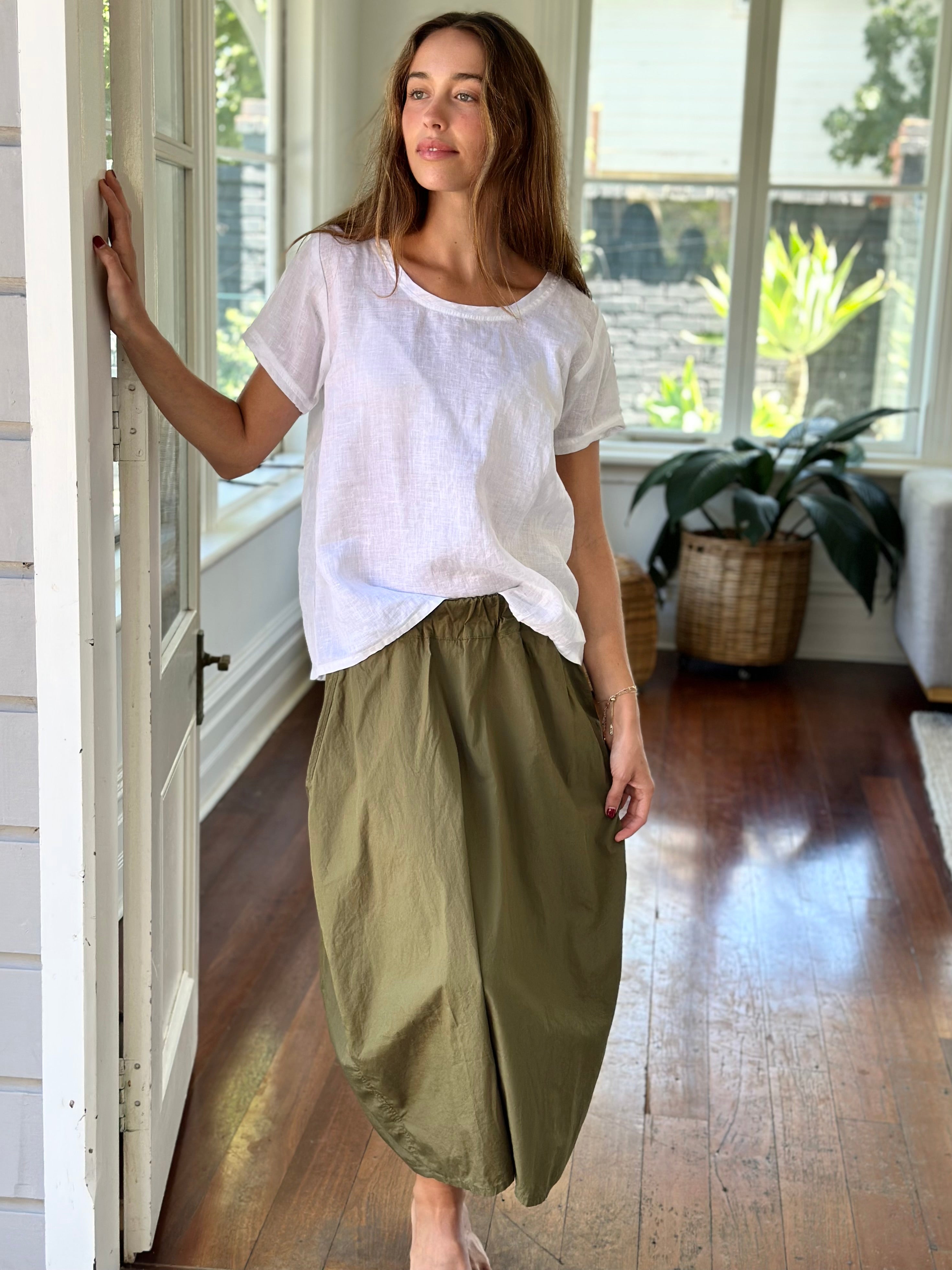 lana skirt - army cotton - Image 3