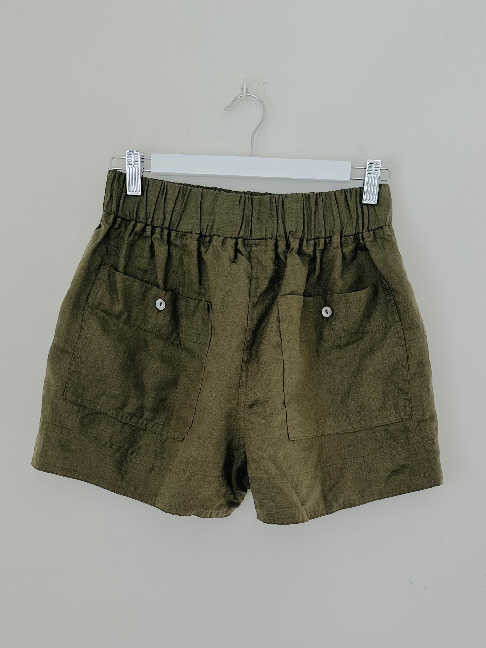 abbey short - army linen - Image 6